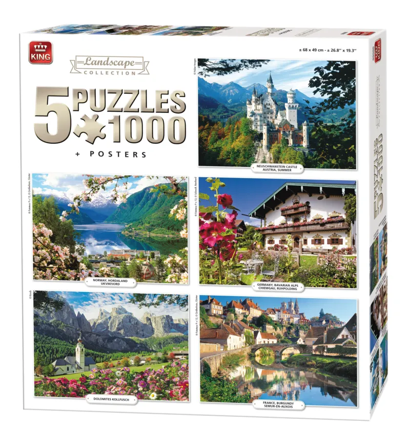 5 Jigsaw Puzzles - Landscape Collection