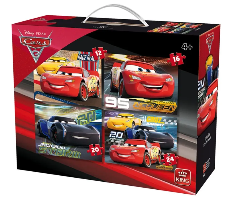 4 Puzzles - Cars 3 - King International - 12 pieces | jigsawpuzz…
