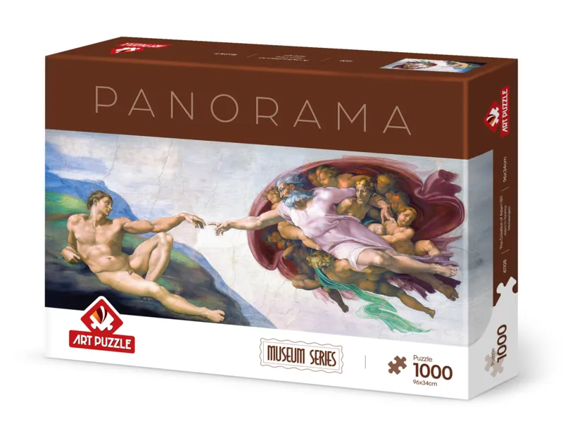 Panoramic Puzzle - Museum Series - The Creation of Adam, Michelangelo, 1511