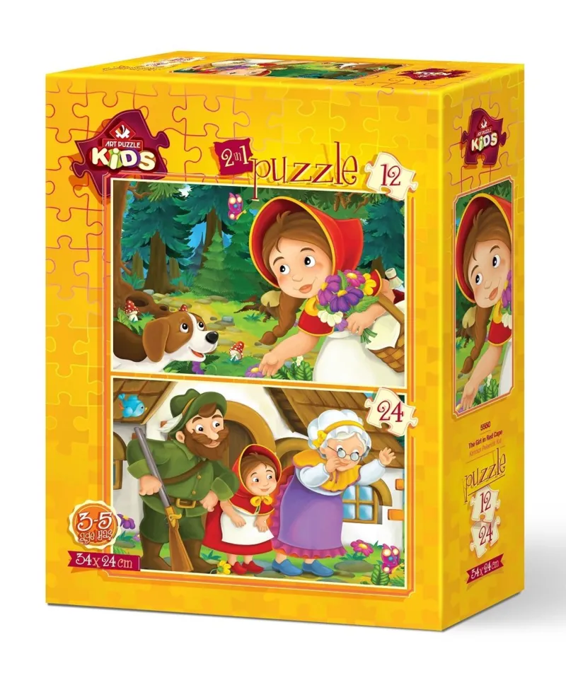 2 Puzzles - Red Riding Hood Girl