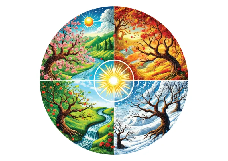 Round Puzzle - The Wheel of Four Seasons