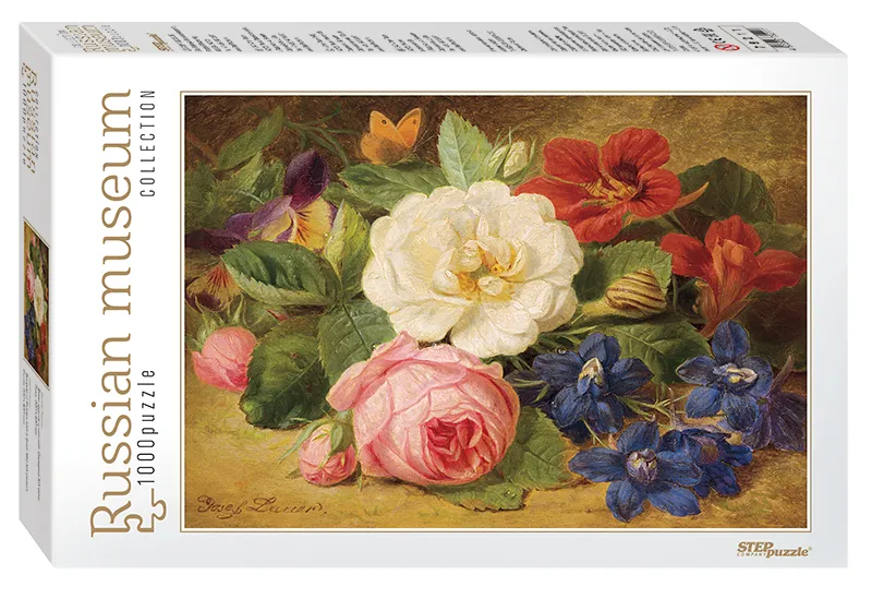 Russian Museum -  Josef Lauer. Bouquet of Flowers with a Snail