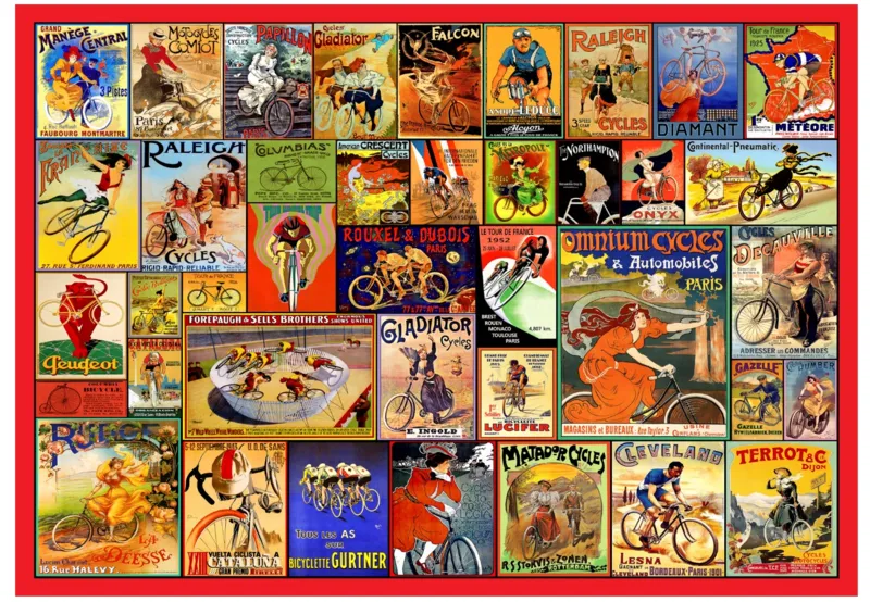 Wooden Puzzle - Vintage Bicycle Posters