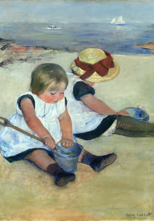 Mary Cassatt: Children Playing on the Beach, 1884