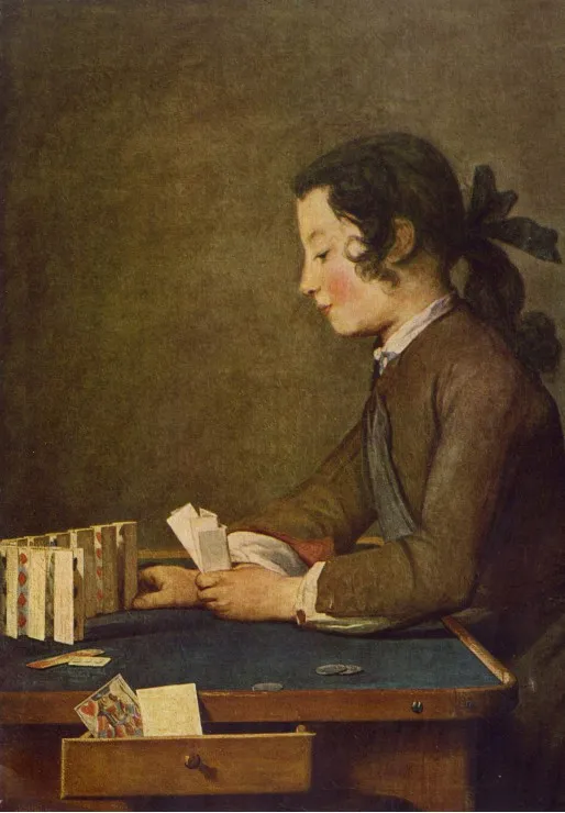 Jean Siméon Chardin - The House of Cards, 1737