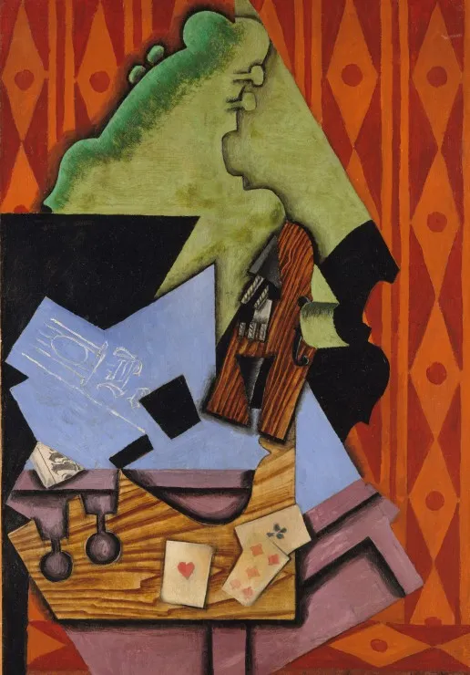 Juan Gris: Violin and Playing Cards on a Table, 1913