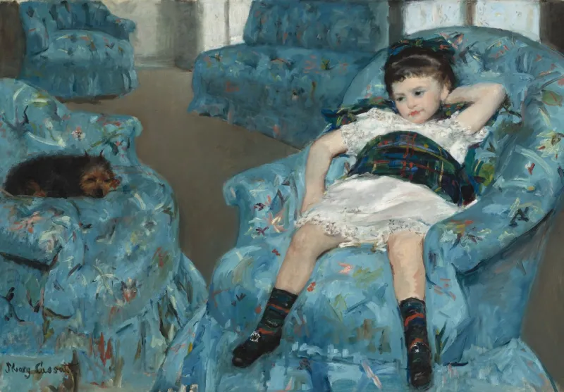Mary Cassatt: Little Girl in a Blue Armchair, 1878