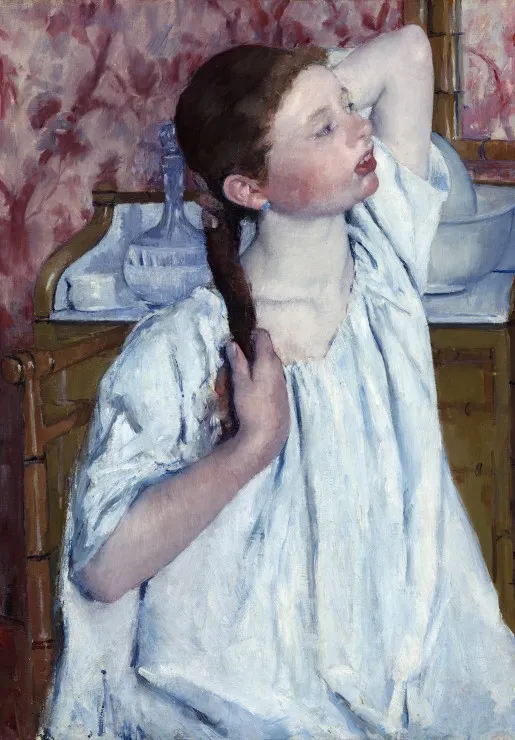 Mary Cassatt: Girl Arranging Her Hair, 1886
