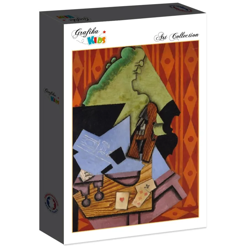 Juan Gris: Violine und Spielkarten auf einer Tabelle, 1913