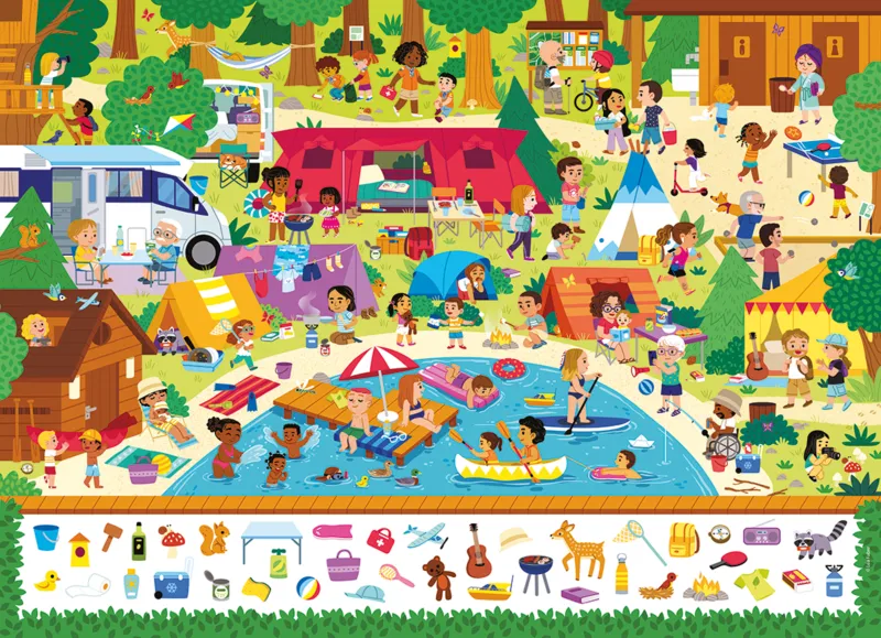 At the Campsite - Search and Find