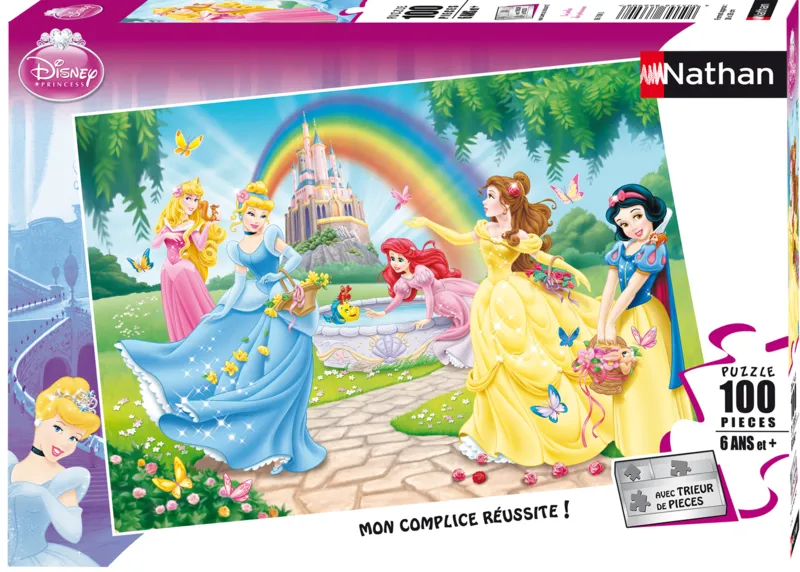 Frame Puzzle - 100 Pieces - XXL - Disney Princess : The Princesses' Garden