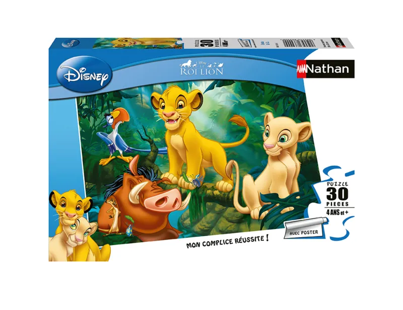 Frame Puzzle - 30 Pieces - The Lion King : Simba and Friends