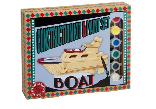 3D Wooden Jigsaw Puzzle with Paint Set - Boat