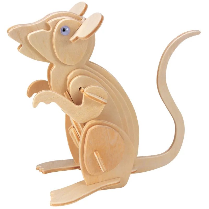 3D Wooden Jigsaw Puzzle - Monty the Mouse