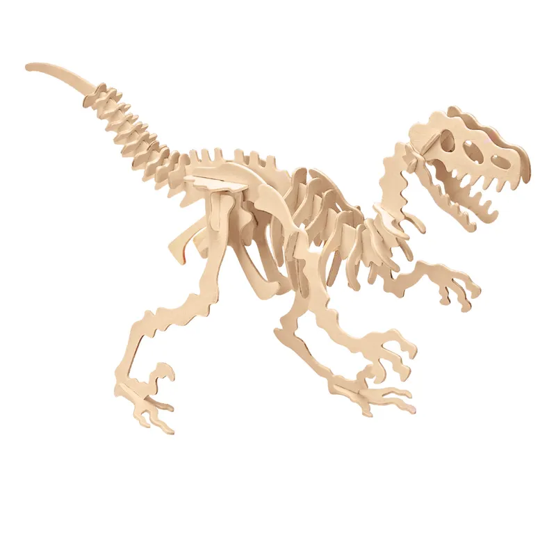 3D Wooden Jigsaw Puzzle - Velociraptor (Large)