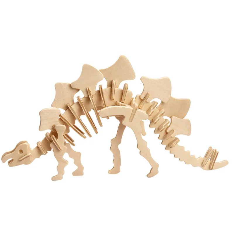 3D Wooden Jigsaw Puzzle - Stegosaurus