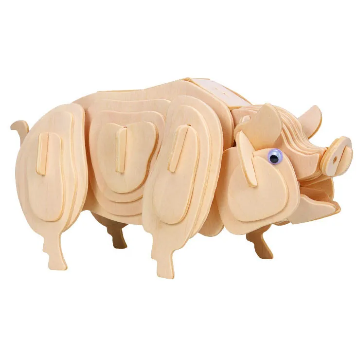 3D Wooden Jigsaw Puzzle - Paul the Pig