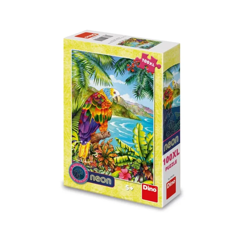 Parrot In The Jungle  - Puzzle Neon