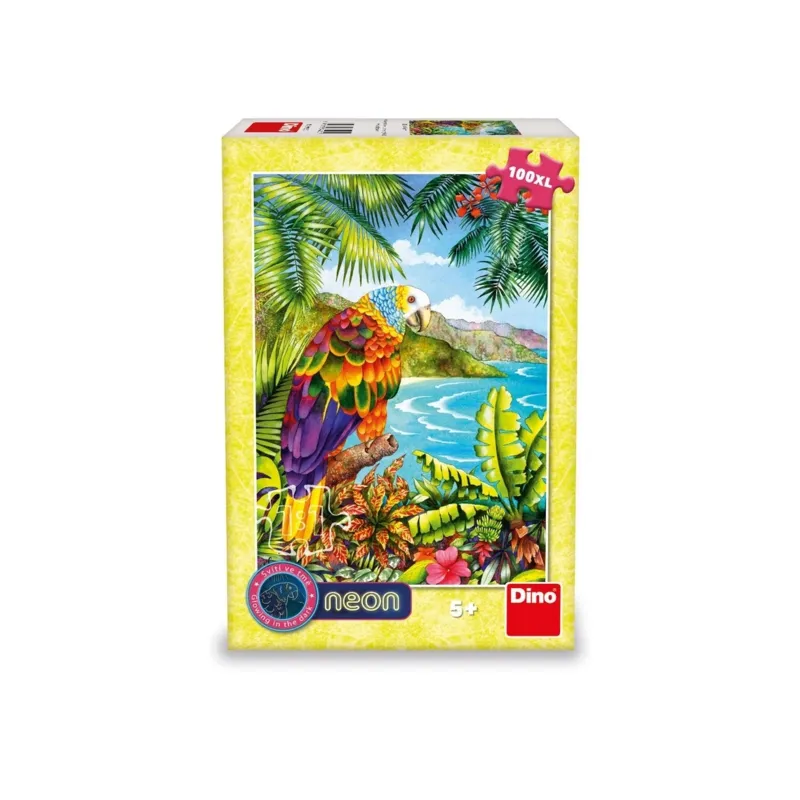 Parrot In The Jungle  - Puzzle Neon