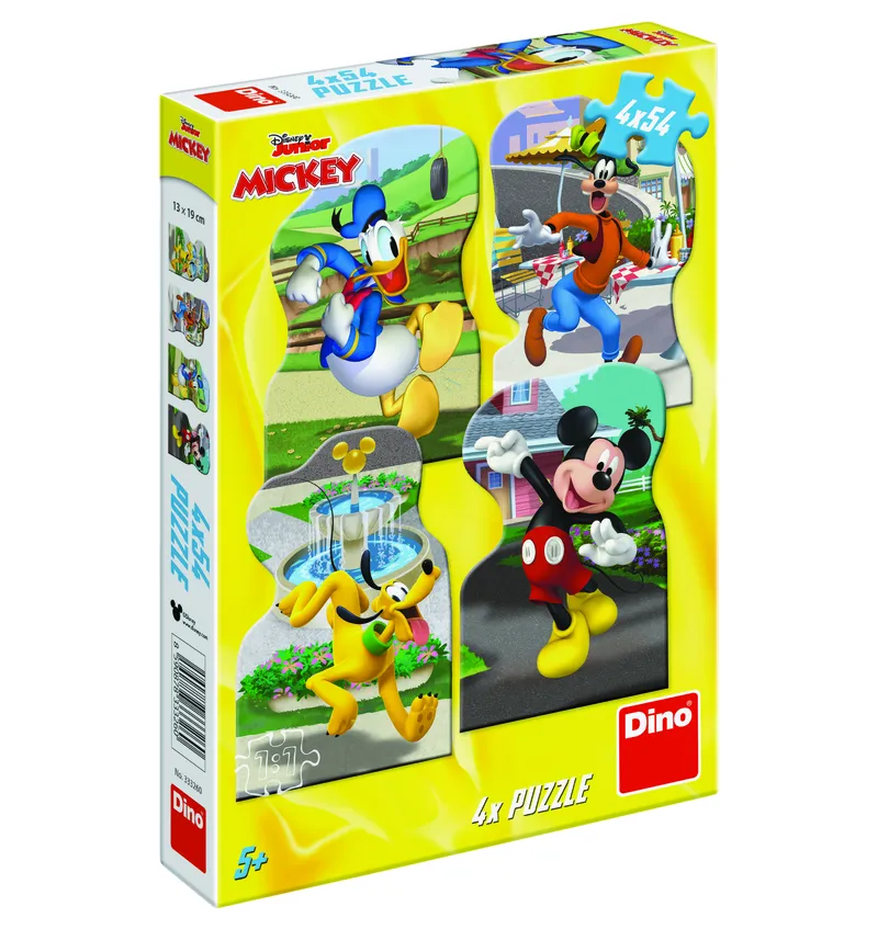 4 Jigsaw Puzzles - Mickey Mouse in the City