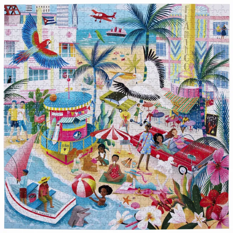eeBoo - Jigsaw puzzle MIAMI - 1000 pieces - eeBoo-51246 - Jigsawpuzzle ...