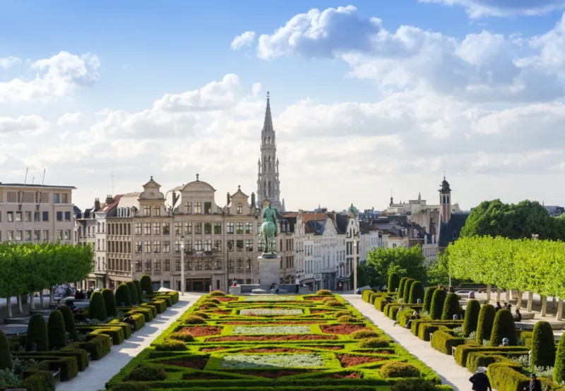 Jardin du mont des arts, Bruxelles, Belgique