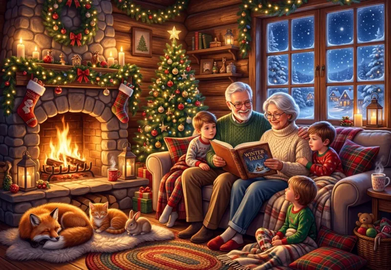 Christmas Stories by the Fireplace