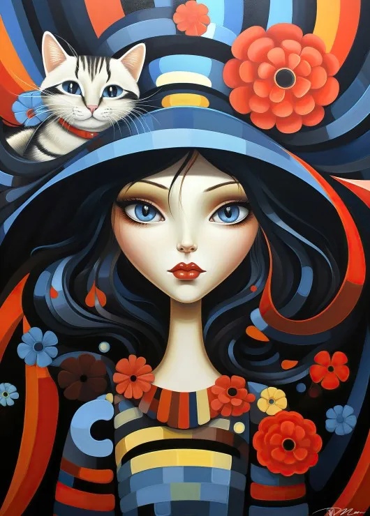 Portrait Women And Animals