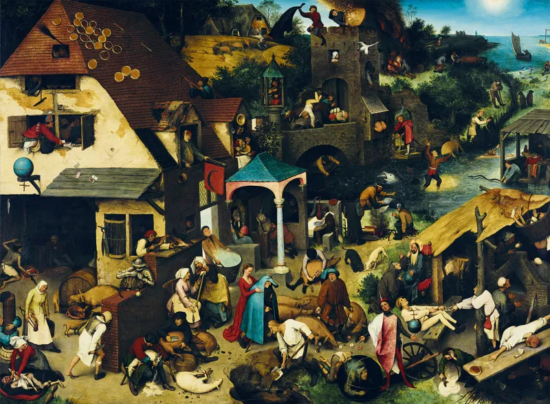 Pieter Bruegel the Elder - Netherlandish Proverbs, 1559