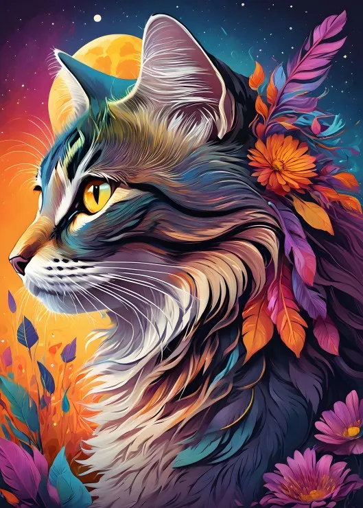 Floral Cat