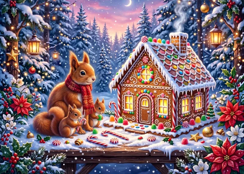 A Gourmet Christmas for the Squirrels