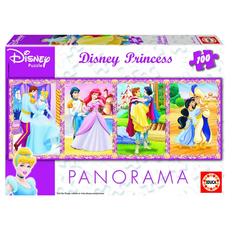 Jigsaw Puzzle - 100 Pieces - Panoramic - Disney Princesses