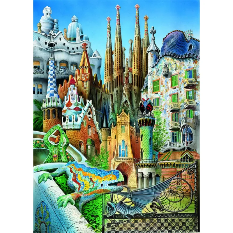 Jigsaw Puzzle - 1000 Pieces - Mini - Gaudi : Collage