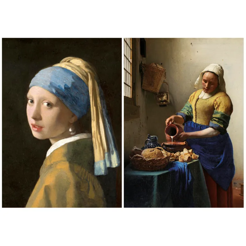 2 Puzzles - Girl with a Pearl Earring & The Milkmaid. Johannes Vermeer