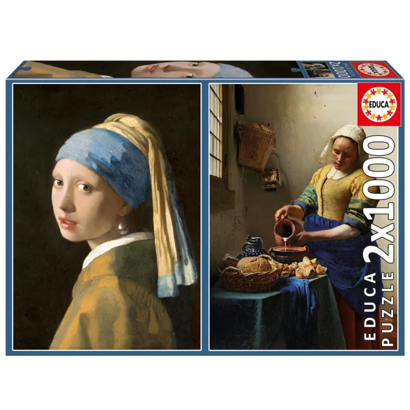 2 Puzzles - Girl with a Pearl Earring & The Milkmaid. Johannes Vermeer