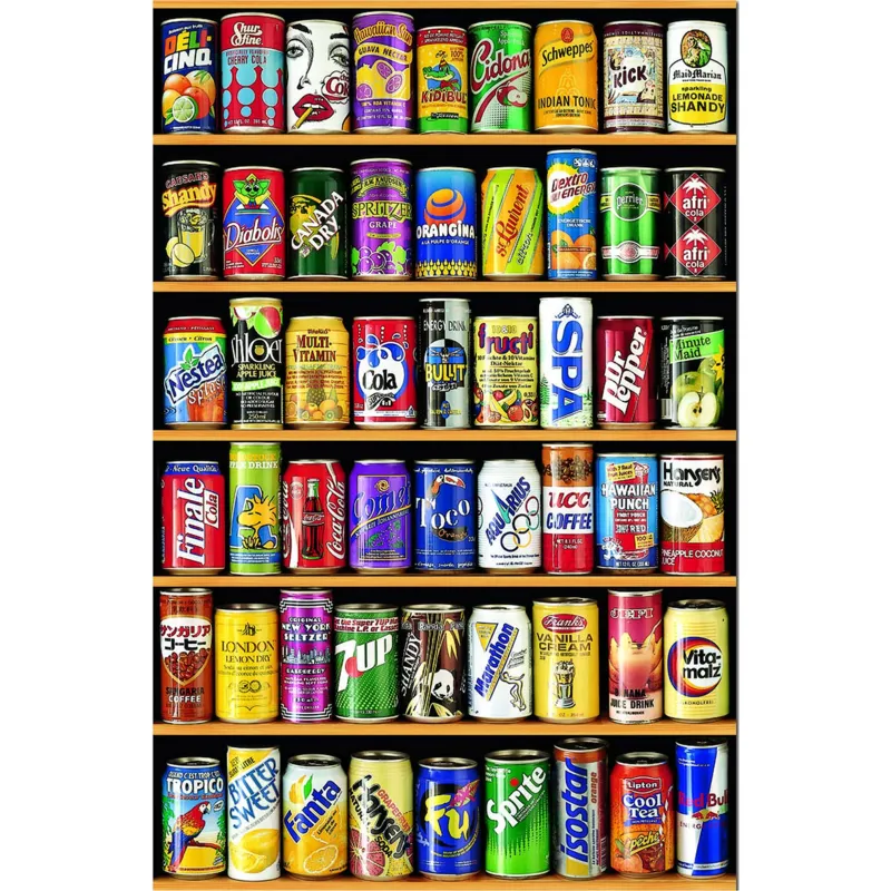 Challenge Jigsaw Puzzle - 1000 Pieces - Mini Pieces - Drinking Cans