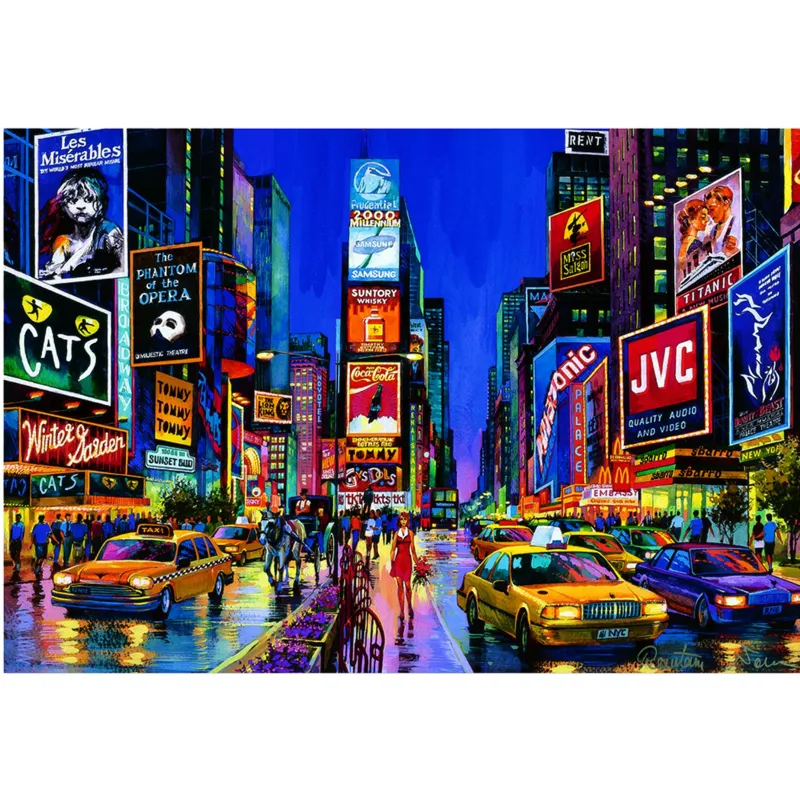 Jigsaw Puzzle - 1000 Pieces - Glow in the Dark - Times Square
