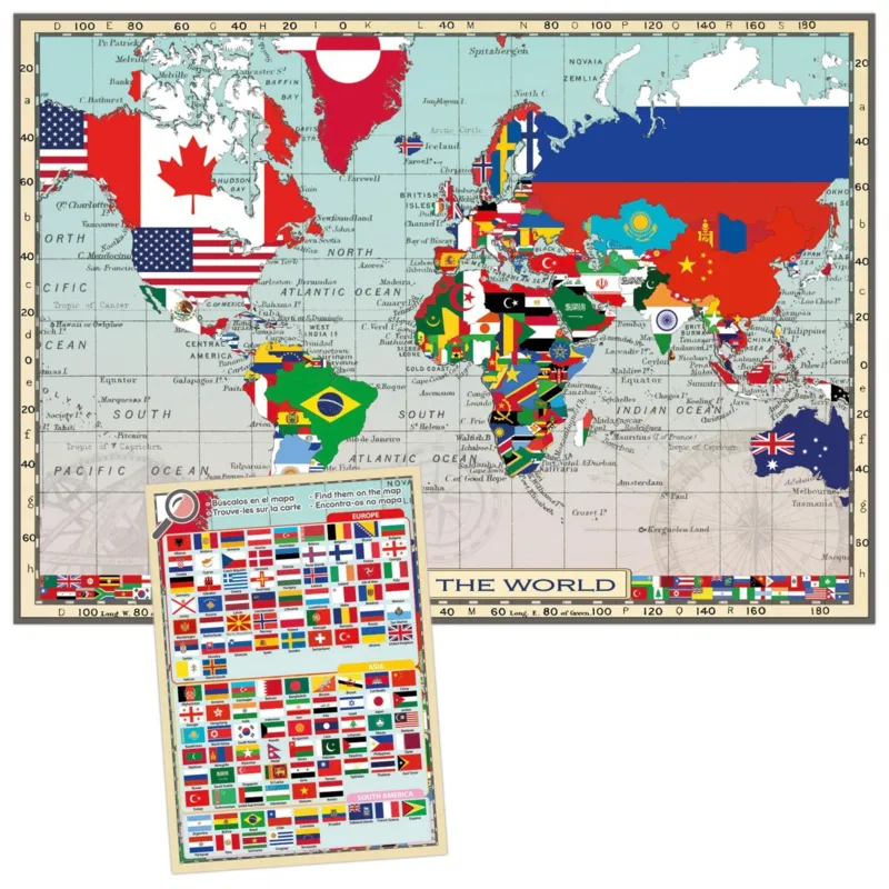 XXL Pieces - GeoPuzzles - Flags of the World