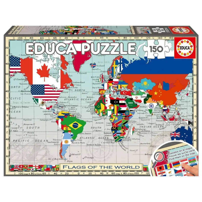 XXL Pieces - GeoPuzzles - Flags of the World
