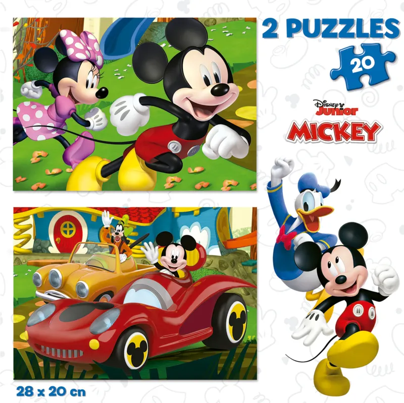 2 Puzzles Mickey Mouse - Fun House