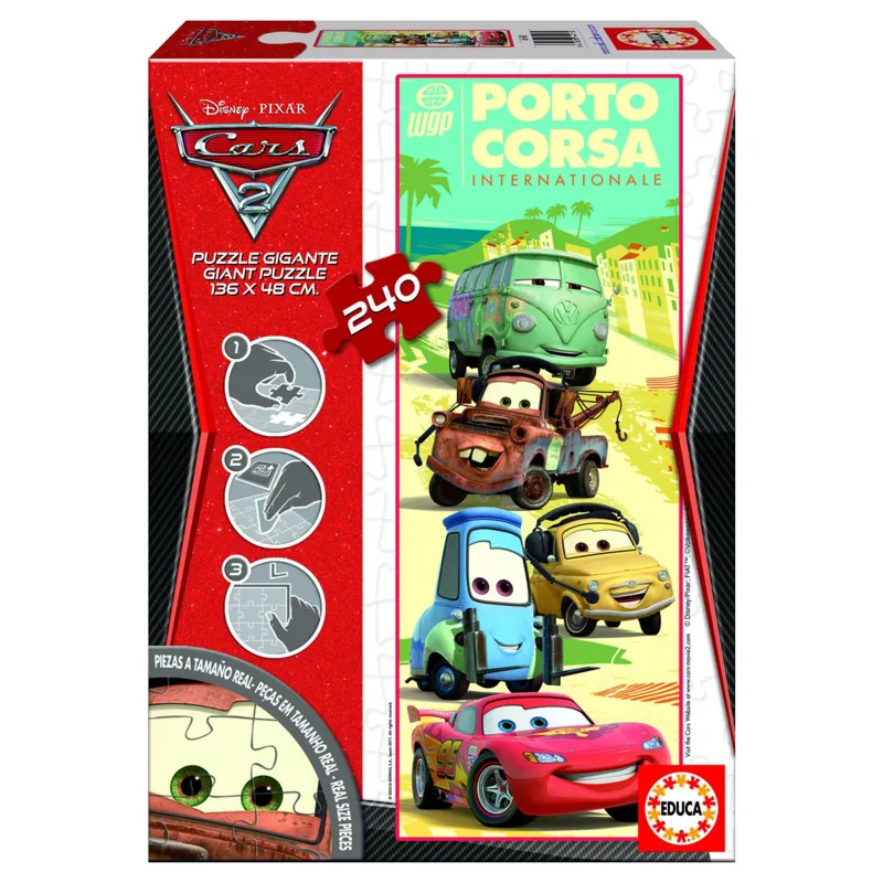 Jigsaw Puzzle - 240 Pieces - Maxi - Vertical - Disney Cars 2 : Porto Corsa International