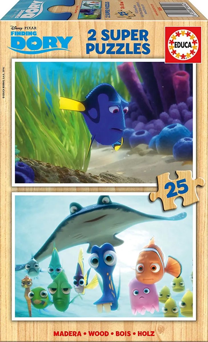 2 Wooden Jigsaw Puzzles - Finding Dory