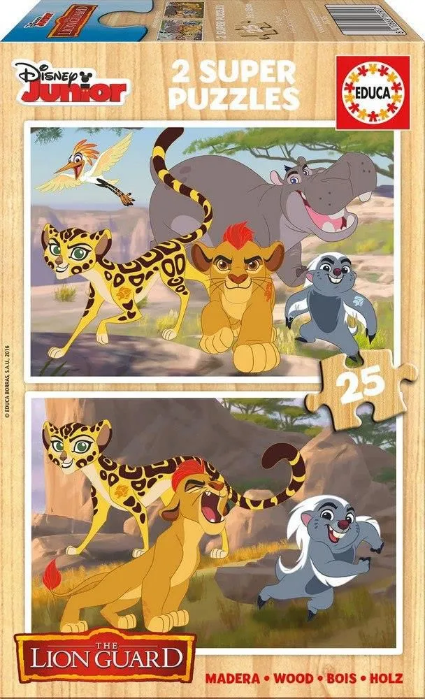 Educa - 2 Wooden Jigsaw Puzzles - The Lion Guard - 25 pieces - Educa ...
