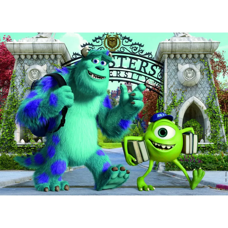 Jigsaw Puzzle - 2 x 25 Wooden Pieces - Monsters Inc : Monsters University