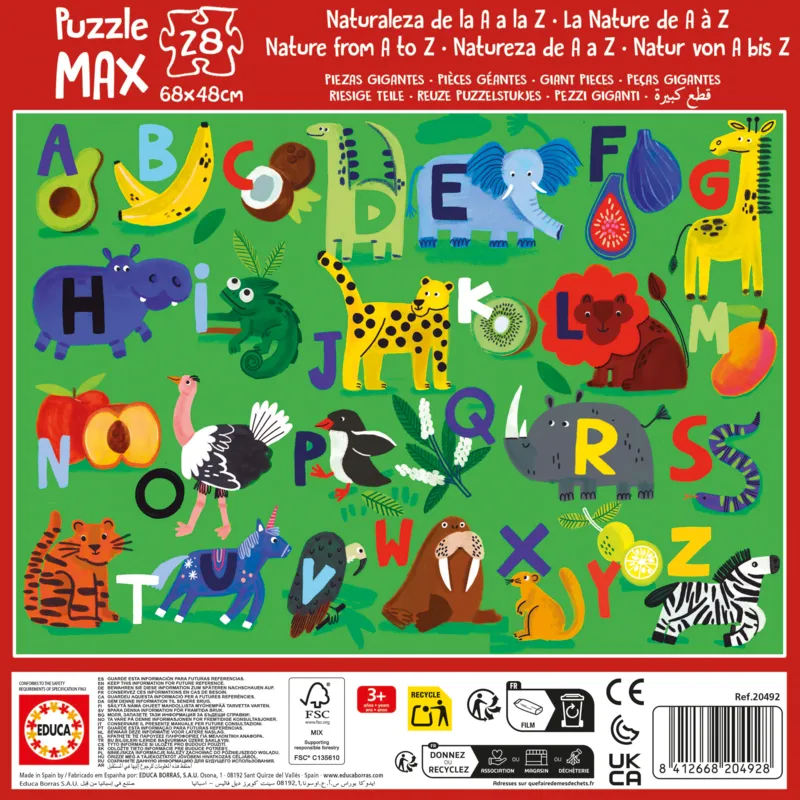 XXL Pieces - Puzzle Alphabet - Natura