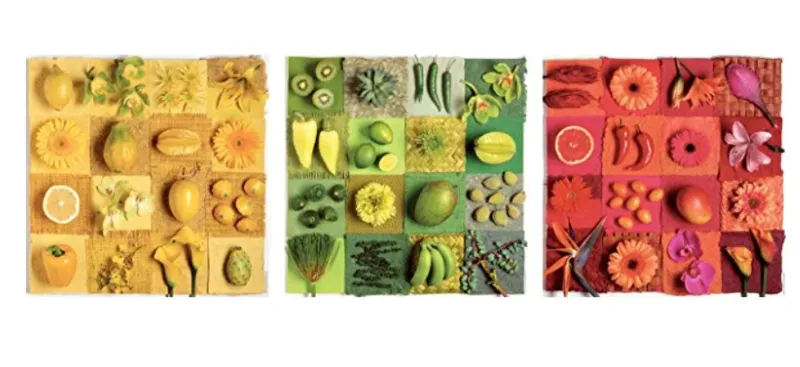 3 Puzzles - Fruits and Flowers