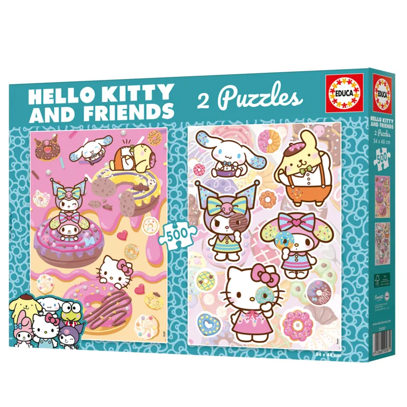 2 Puzzles - Hello Kitty & Friends Donuts