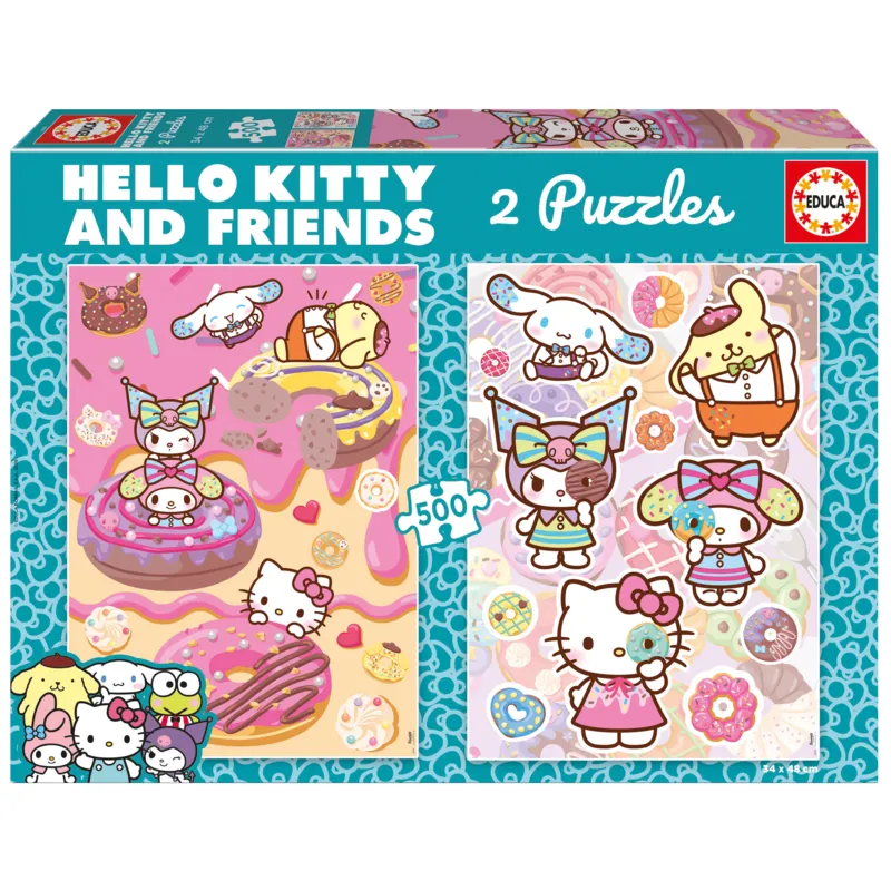2 Puzzles - Hello Kitty & Friends Donuts