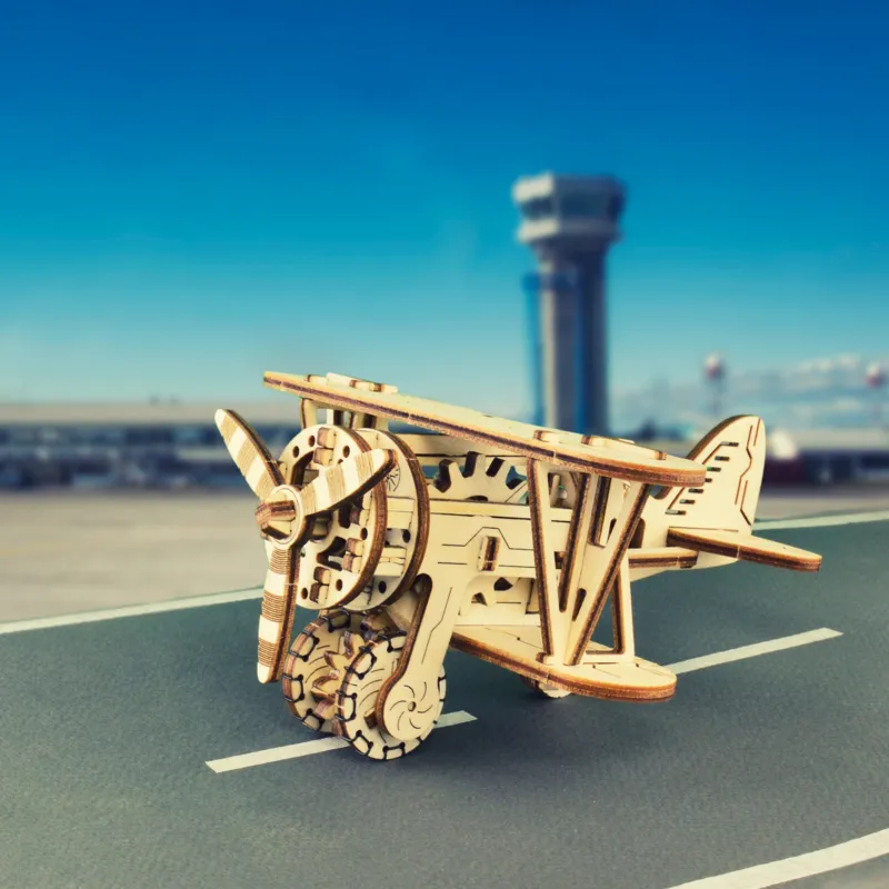 3D Wooden Jigsaw Puzzle - Biplane