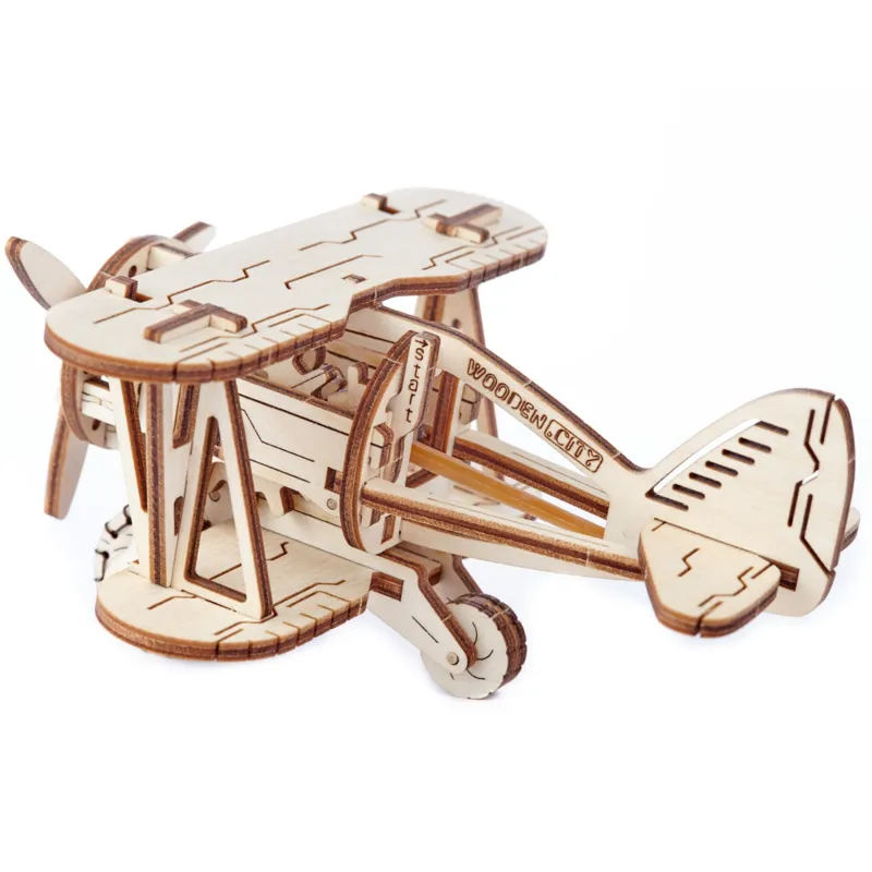 3D Wooden Jigsaw Puzzle - Biplane